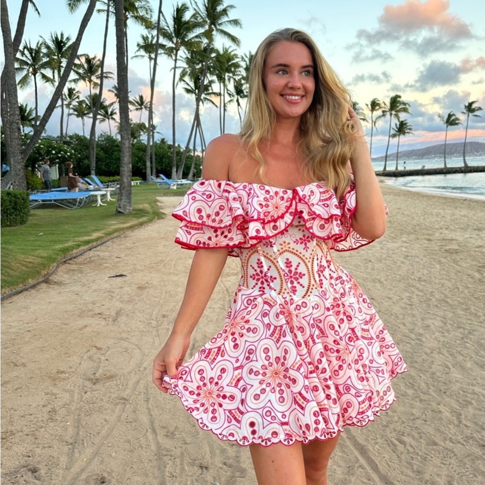 Charo Ruiz Dalia Off Shoulder Skater Dress